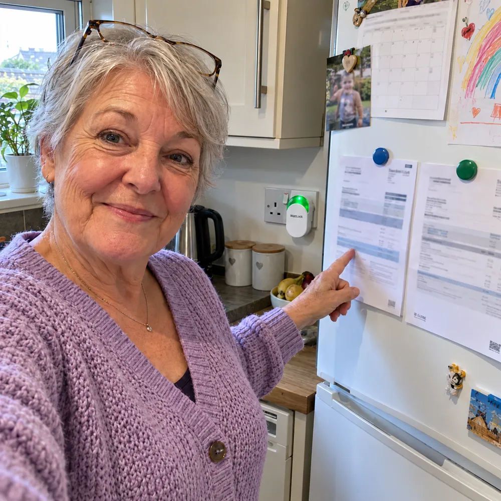 WattLock Energy Saver in a UK home kitchen